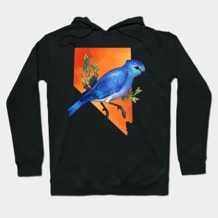 Nevada Mountain Bluebird and Sagebrush Hoodie